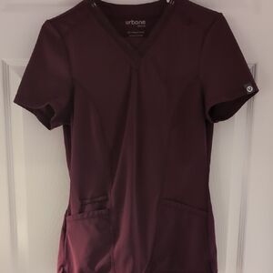 Urbane Women's Deep Maroon Scrub Set